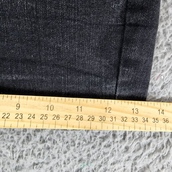 Old Navy Shorts Womens 16 Black High Rise Button Fly Denim Jean *GUC* - Picture 7 of 11